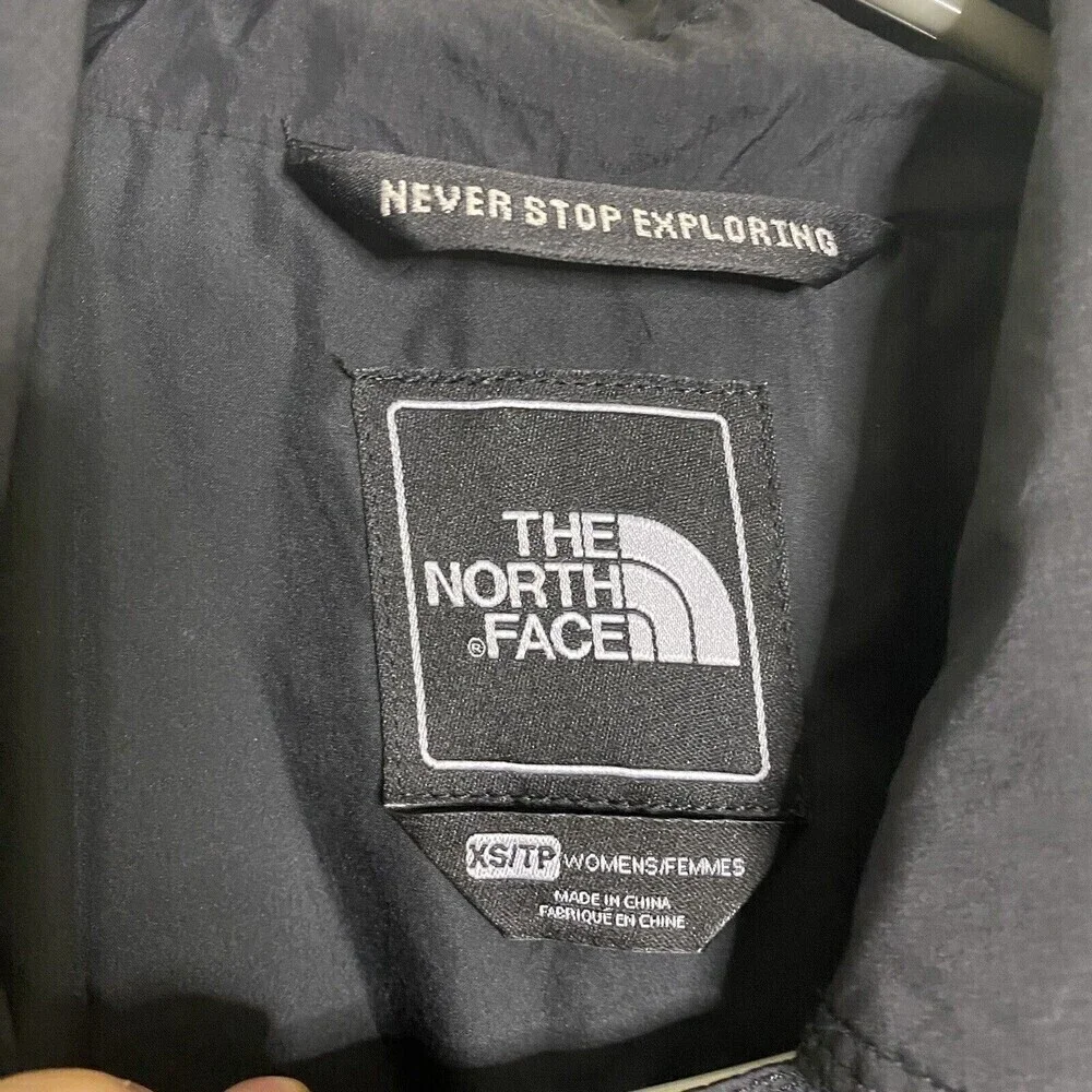 THE NORTH FACE CITY RAIN TRENCH Coat JACKET Belted WOMENs XS Black Nylon No Hood